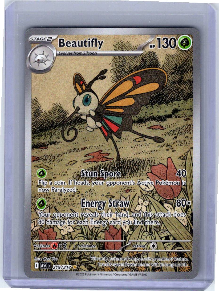 Pokemon Single Beautifly Ascended Heroes Illustration Rare 219/217