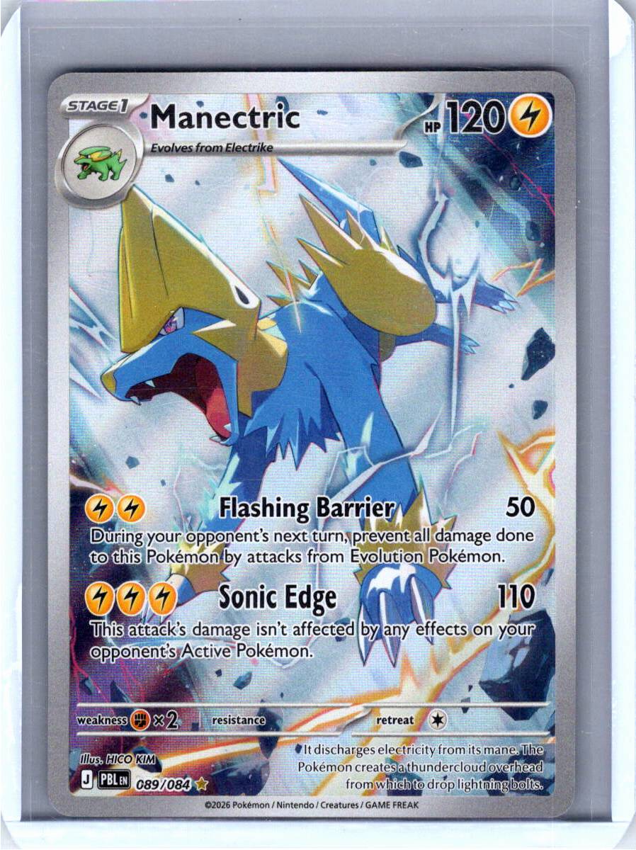 Pokemon Single Manectric Pitch Black Illustration Rare 089/084 (1)