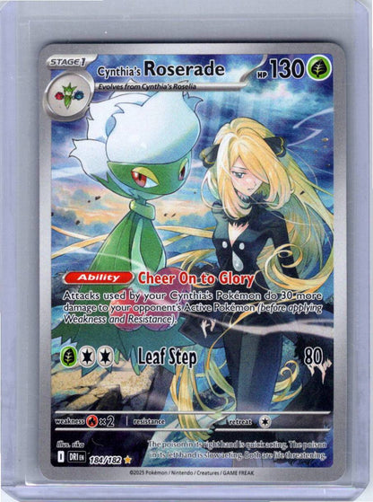 Pokemon Single Cynthia's Roserade Destined Rivals Illustration Rare 184/182