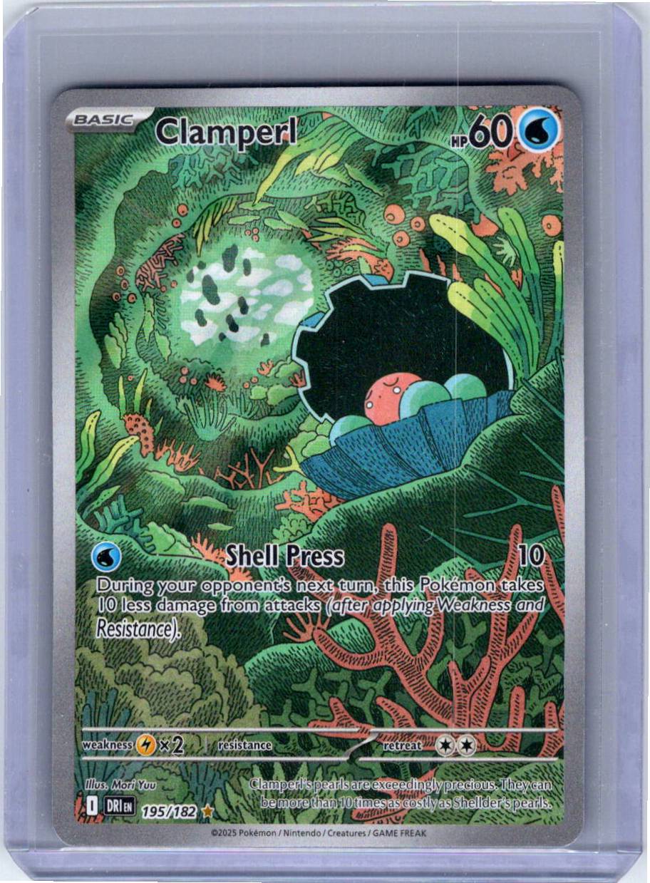 Pokemon Single Clamperl Destined Rivals Illustration Rare 195/182