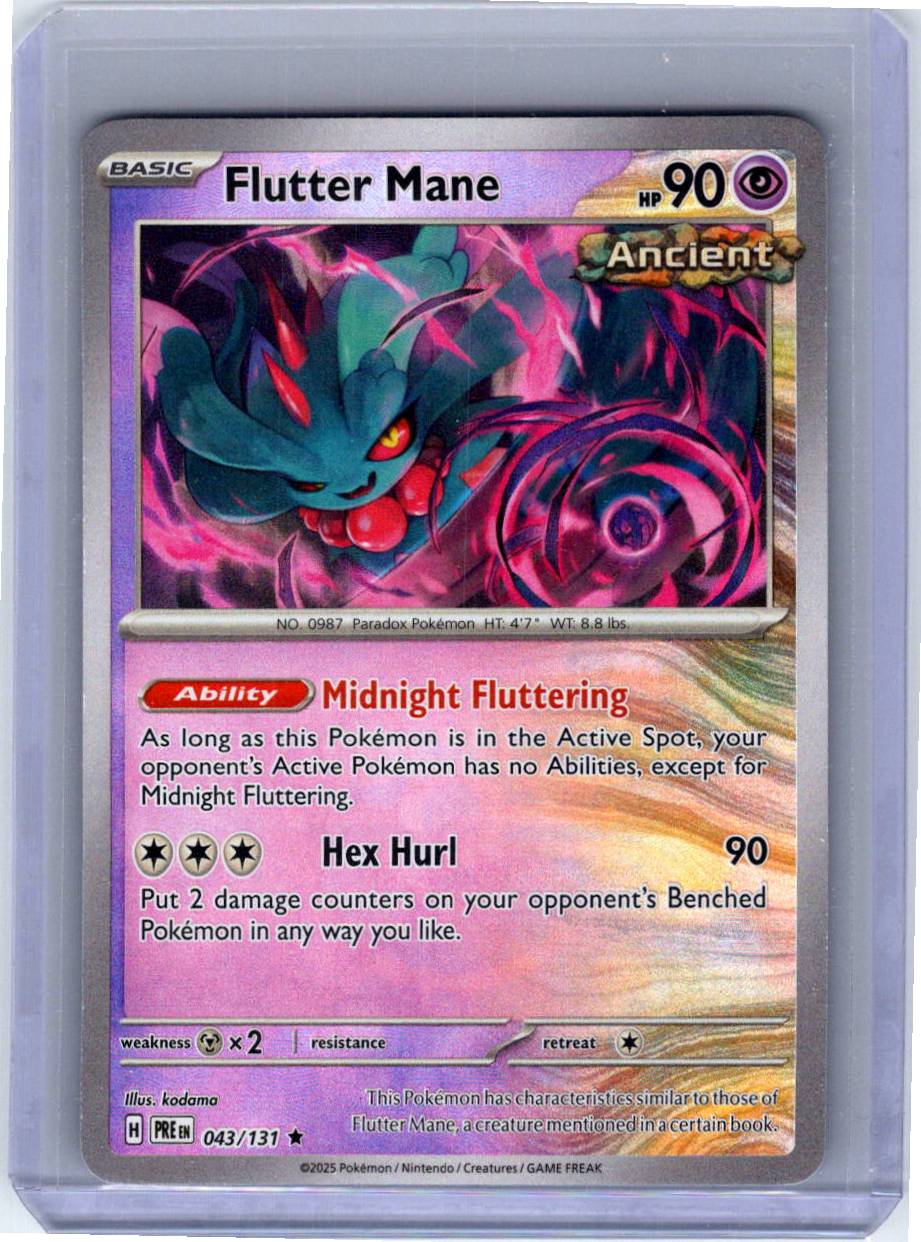 Pokemon Single Flutter Mane (Master Ball Pattern) Prismatic Evolutions Rare 043/131