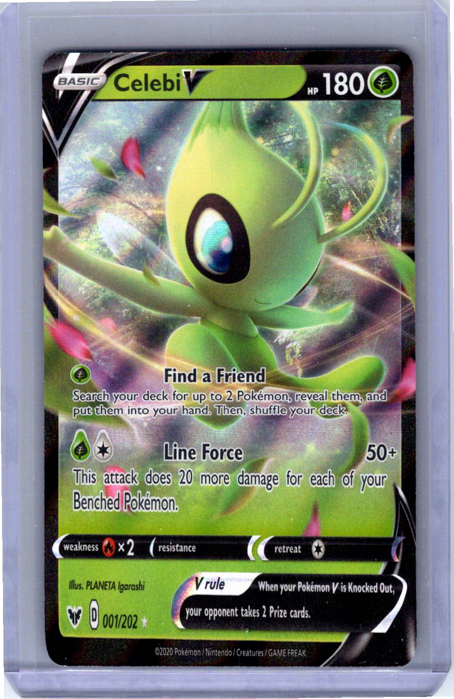 Pokemon Single Celebi V Sword & Shield Base Set Ultra Rare 001/202