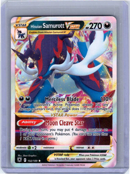 Pokemon Single Hisuian Samurott VSTAR Astral Radiance Ultra Rare 102/189