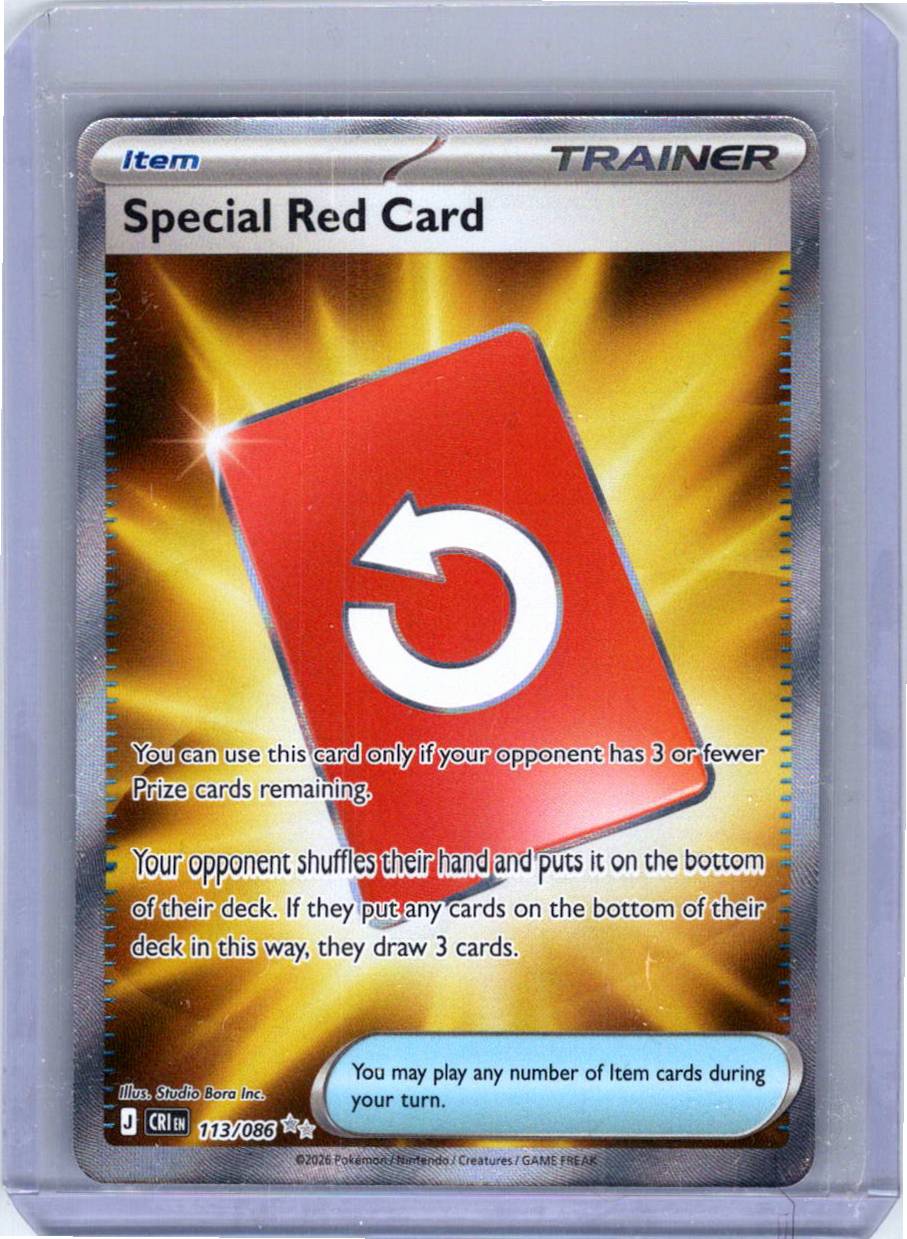 Pokemon Single Special Red Card Chaos Rising Ultra Rare 113/086