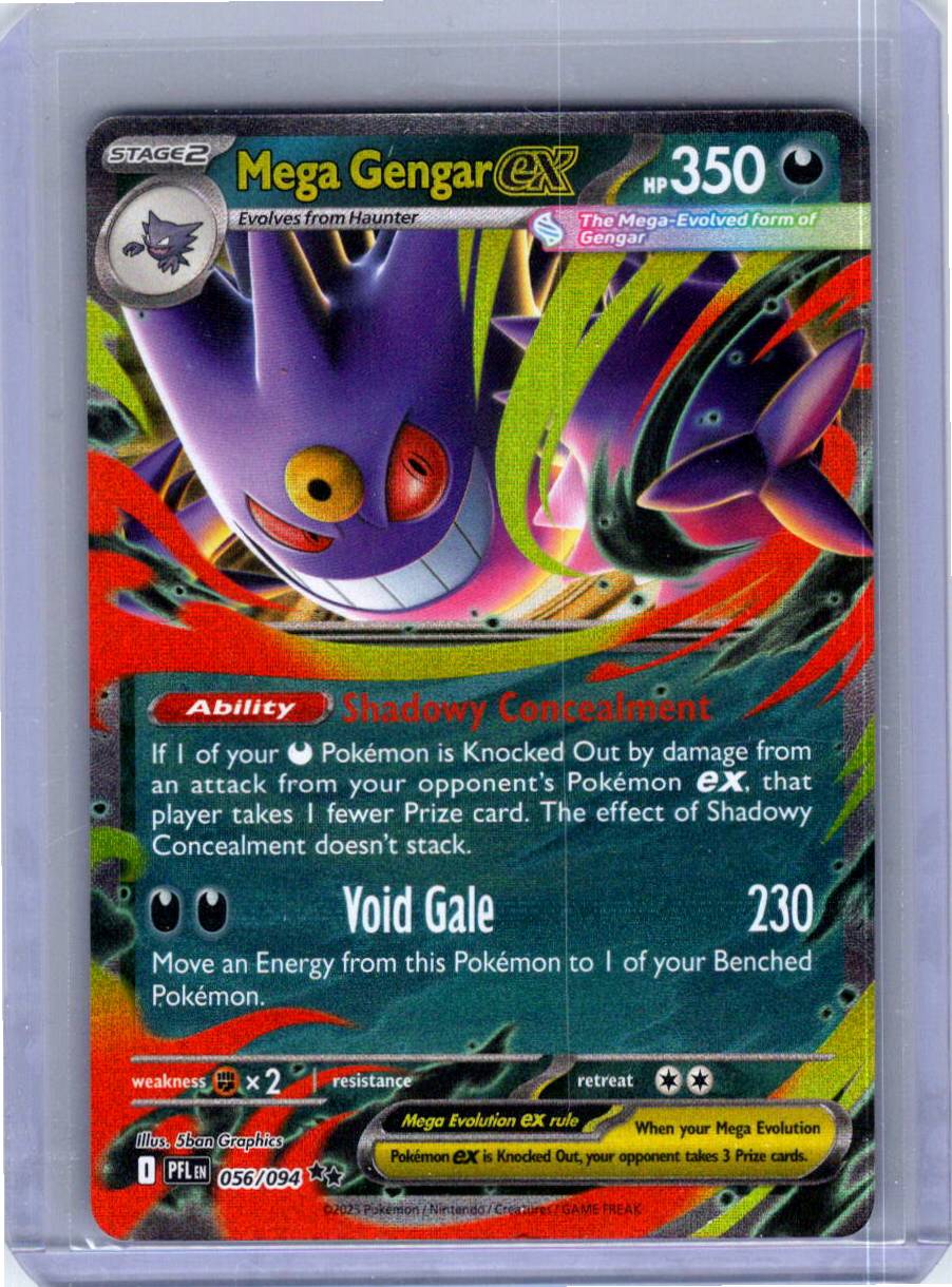 Pokemon Single Mega Gengar ex Phantasmal Flames Double Rare 056/094 (3)