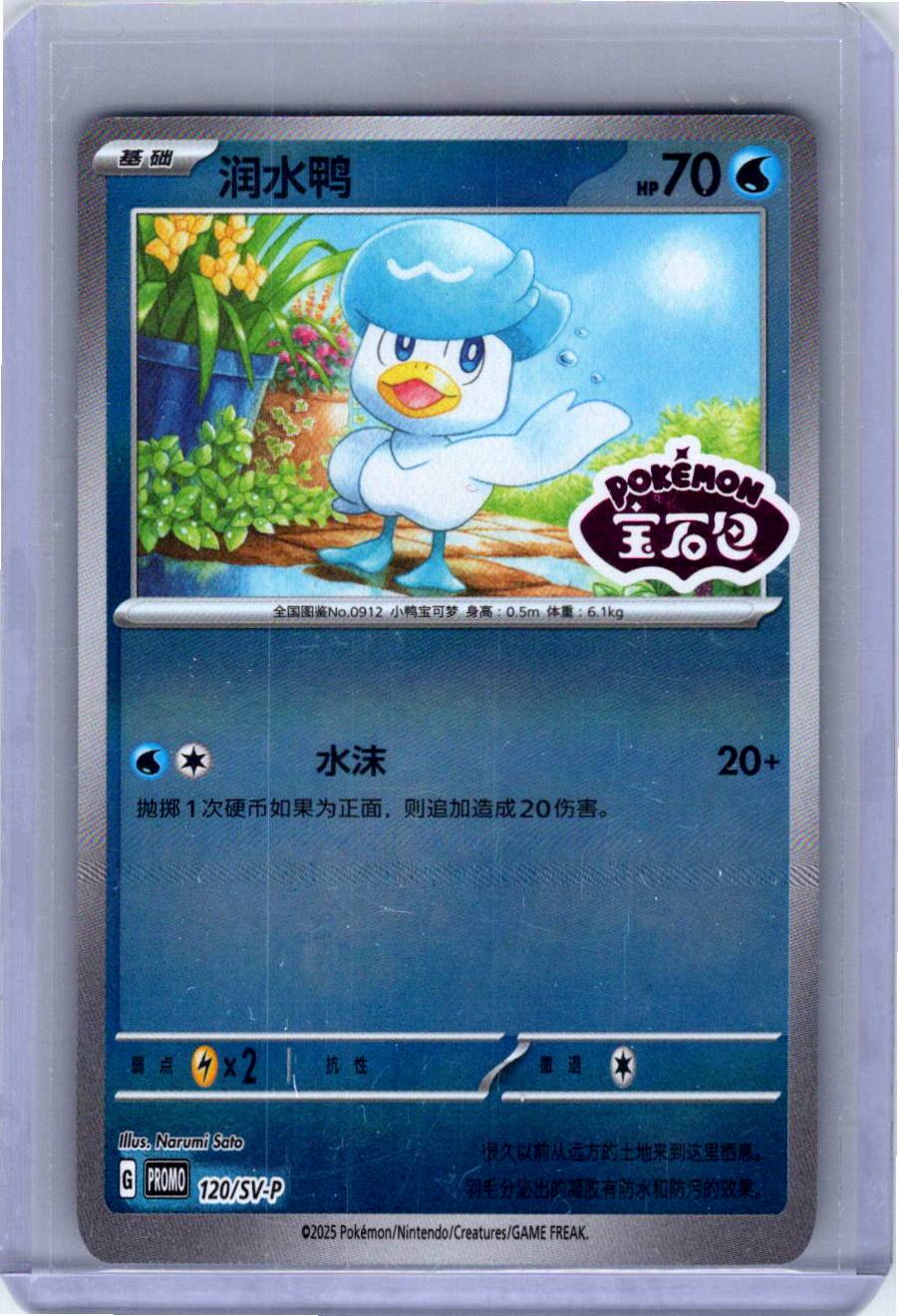 Pokemon Single Quaxly (CN) Gem Promo 120/SV-P (1)