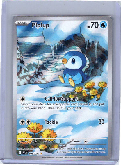 Pokemon Single Piplup Phantasmal Flames Illustration Rare 098/094