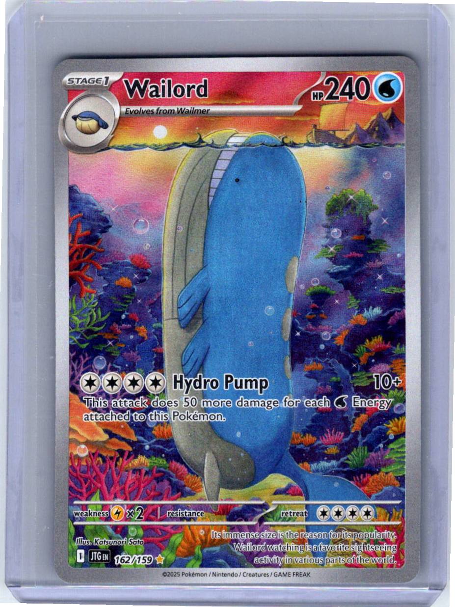 Pokemon Single Wailord Journey Together Illustration Rare 162/159
