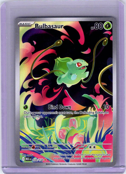 Pokemon Single Bulbasaur Mega Evolution Illustration Rare 133/132