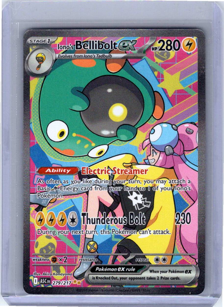 Pokemon Single Iono's Bellibolt ex Ascended Heroes Special Illustration Rare 279/217