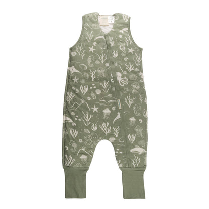 Woolbabe Duvet Sleeping Suit - Limited Edition - Flax Seascape