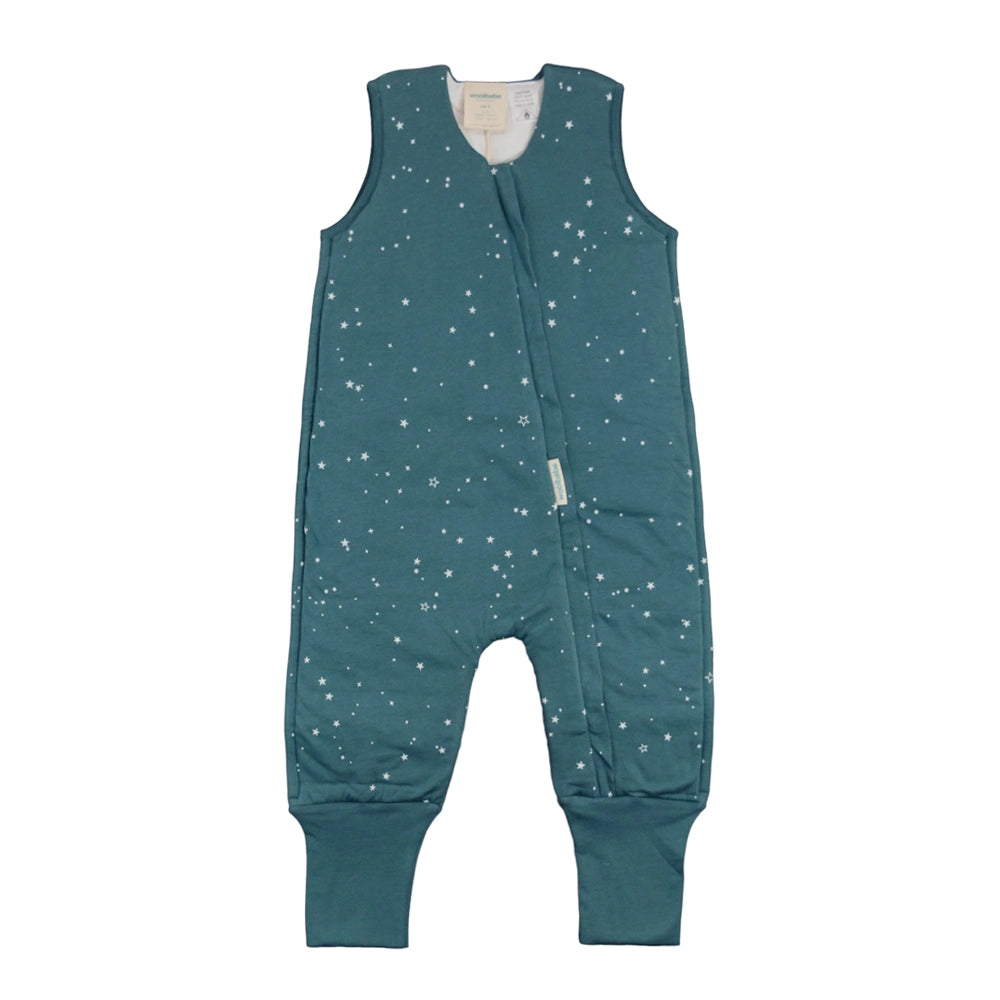 Woolbabe Duvet Merino/Organic Cotton Sleeping Suit - Pine Stars Size 1-5 years