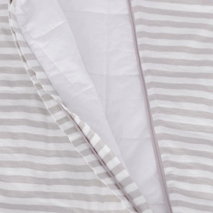 Woolbabe Merino/Organic Cotton Duvet Sleeping Suit with Sleeves - Pebble 6 months-5 years