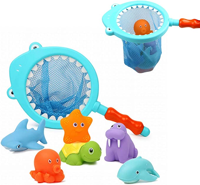 Fishing Floating Animals Squirts Bath Toys Games Playing Set