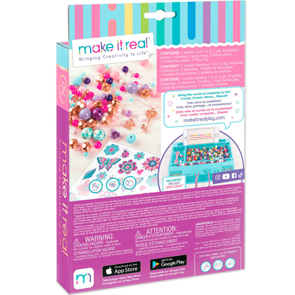 Make It Real - BEDAZZLED! CHARM BRACELETS - BLOOM PINK